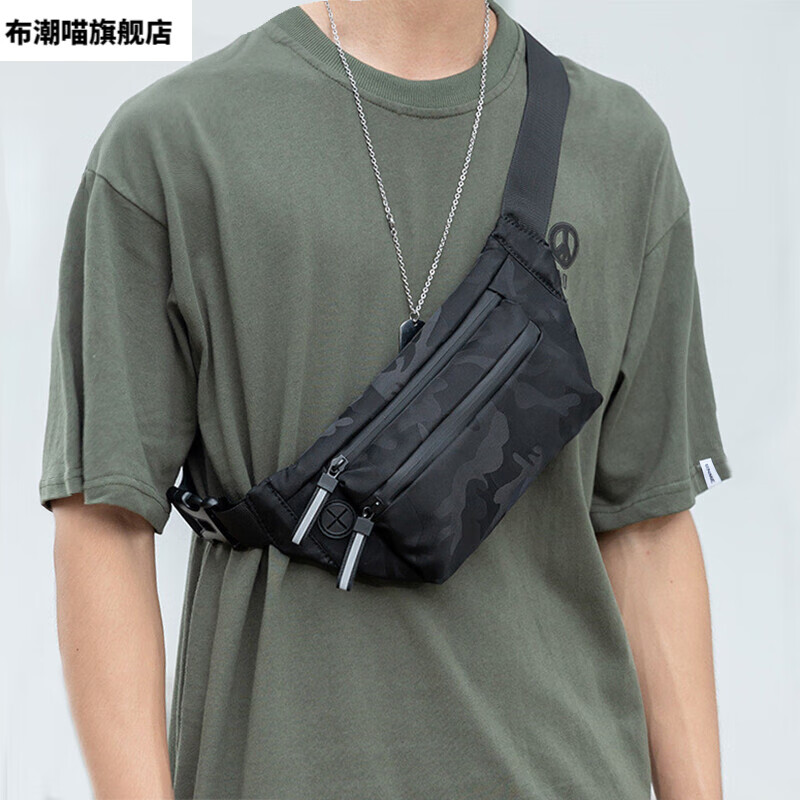 mini斜挎包男士腰包迷你小胸包男生休闲手机包日韩风时尚潮流单肩包