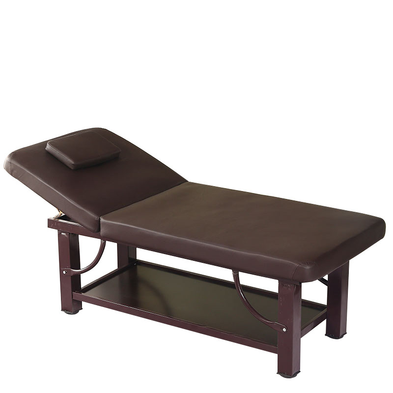 加粗加固四腿床按摩床推拿床床按摩理疗床院专用床 四腿棕色皮革款