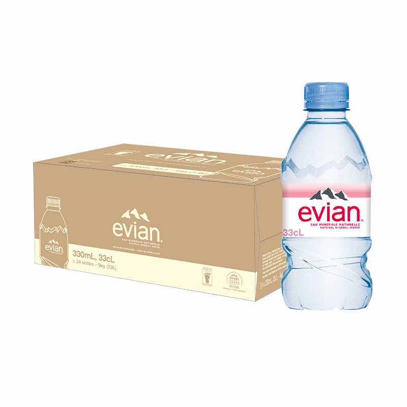 依云（evian）法国原装进口矿泉水 330ml*24瓶(软瓶)饮用水新老包装随机发货 属于什么档次？