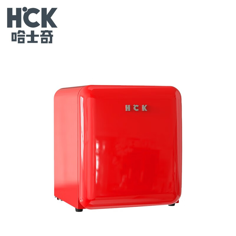 哈士奇 42L 复古小冰箱美妆化妆宿舍办公迷你家用冷藏小型冰箱 BC-46COC  红色