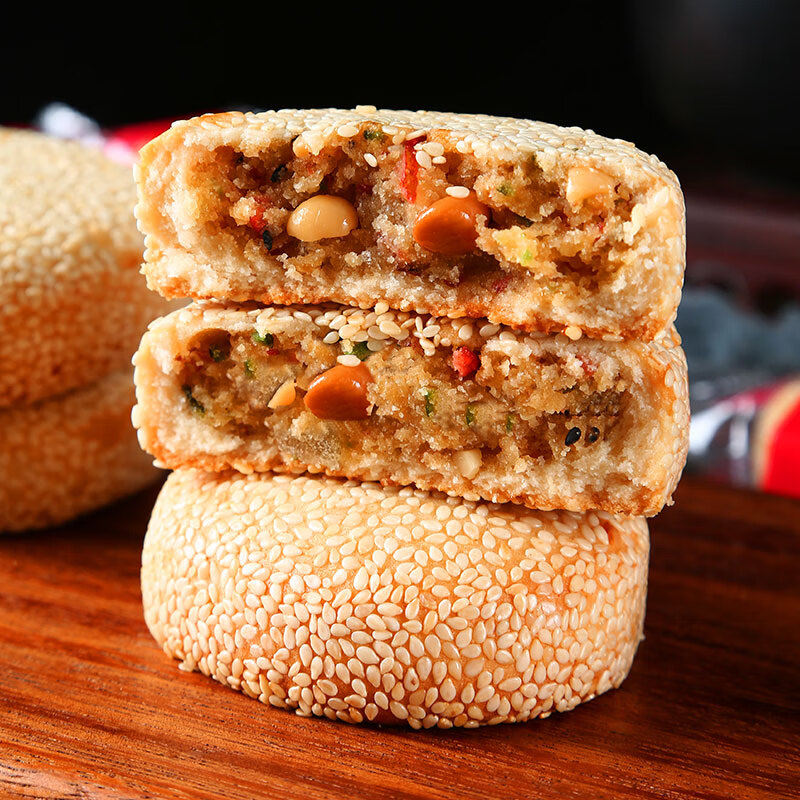 昌和盛广式老式芝麻伍仁月饼糕点零食点心散装湖南特产 芝麻月饼*500g