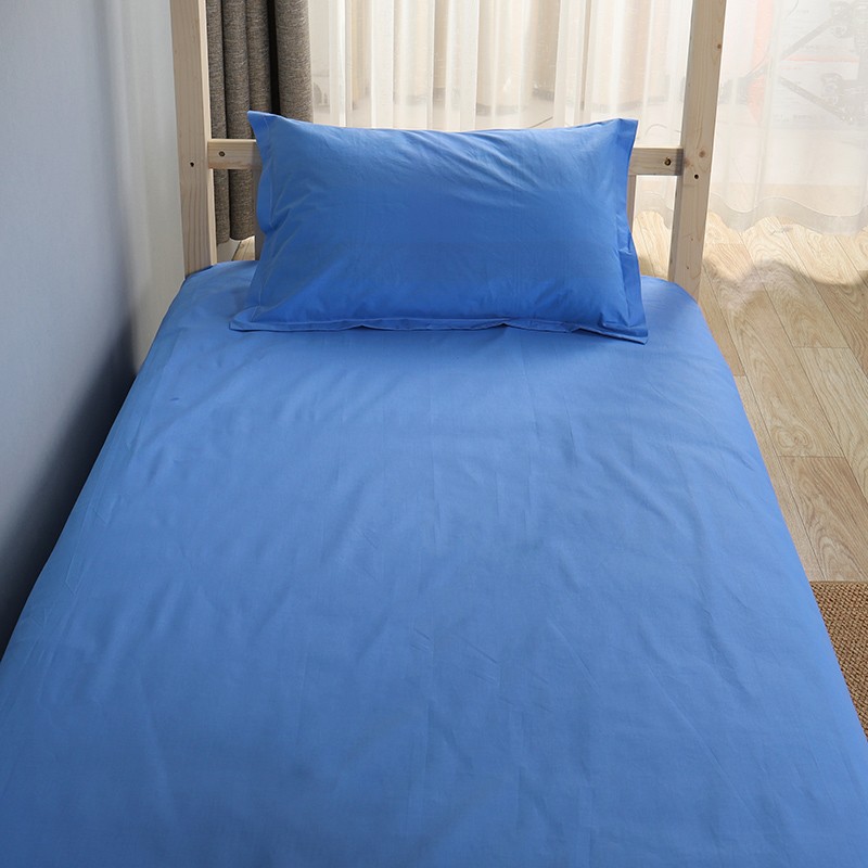 柳伊（Liuei） 宿舍纯棉床单学生单人床学校寝室单件被单大学全棉布单子褥单 学生靠蓝 纯棉 学生上下铺110x210cm
