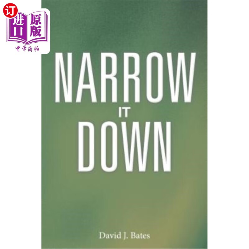 海外直订narrow it down 缩小范围