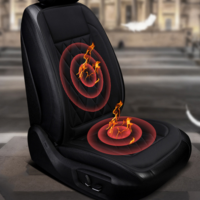 迪加伦 电加热汽车坐垫 冬季车载前排单座椅 车用加热屁屁垫毛绒保暖