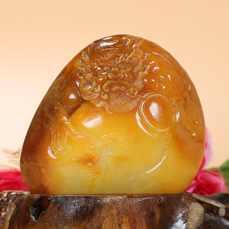 【珠宝严选】玉雕大师王磊作品 和田玉黄油皮钟馗天官赐福摆件客厅