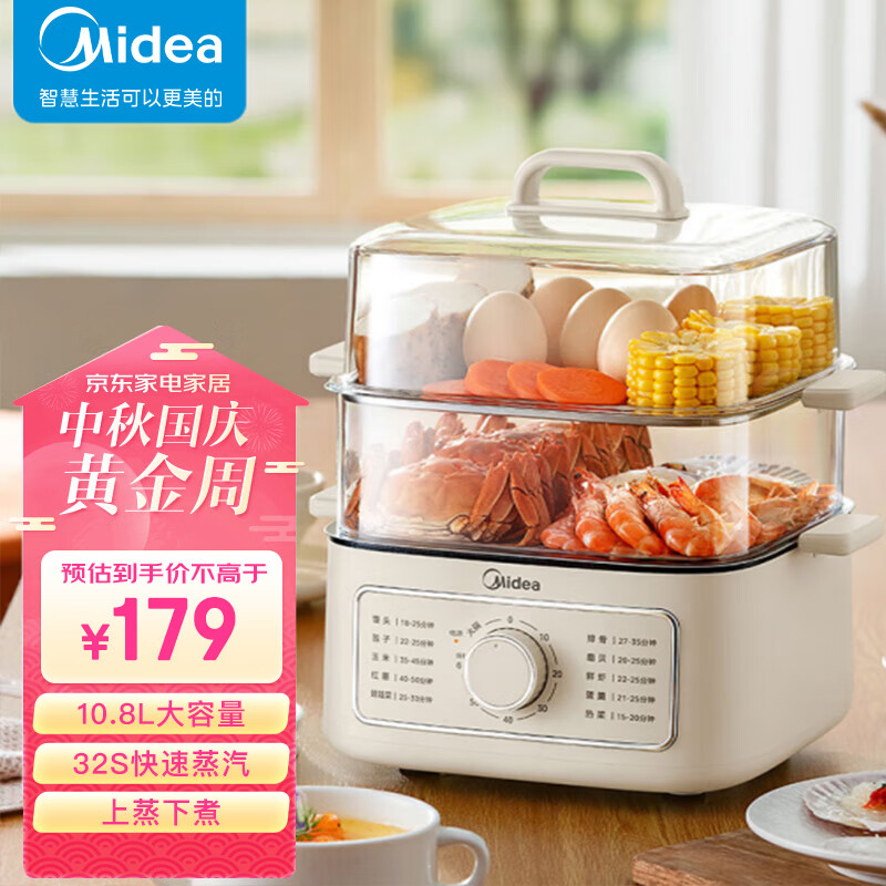 美的（Midea）电蒸锅 电煮锅 电火锅多功能家用电锅蒸包子锅电热锅煮蛋器三层蒸笼大容量MZ-ZGE2323J52怎么看?