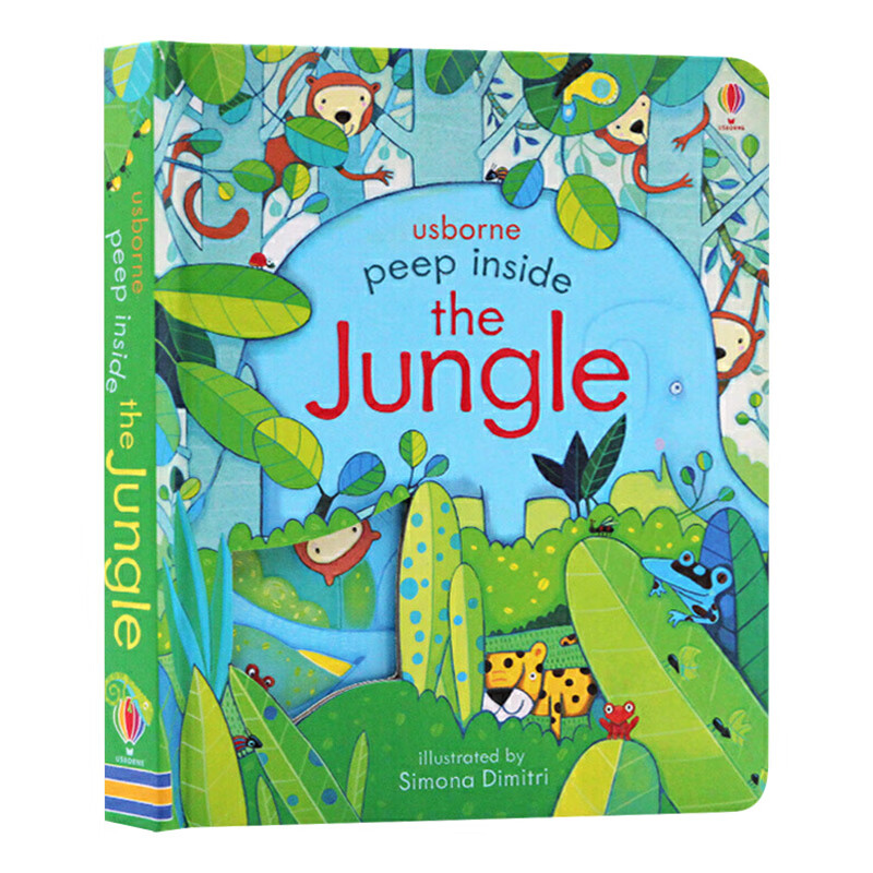 丛林 usborne peep inside the jungle 森林 儿童英语科普早教启蒙