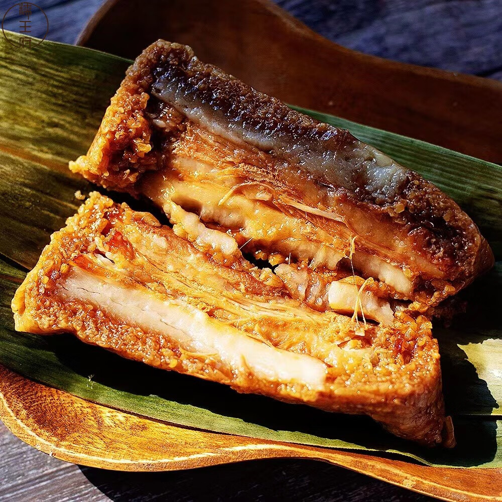 粽子特产双倍加肉两块肉超大粽手工新鲜粽招牌肉粽hxm9546 双五花肉粽