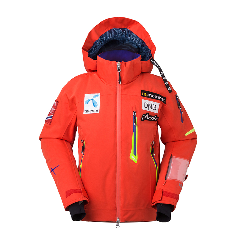 phenix 国家队系列 双板儿童滑雪服轻量棉pcdk2ot25 桔红 130