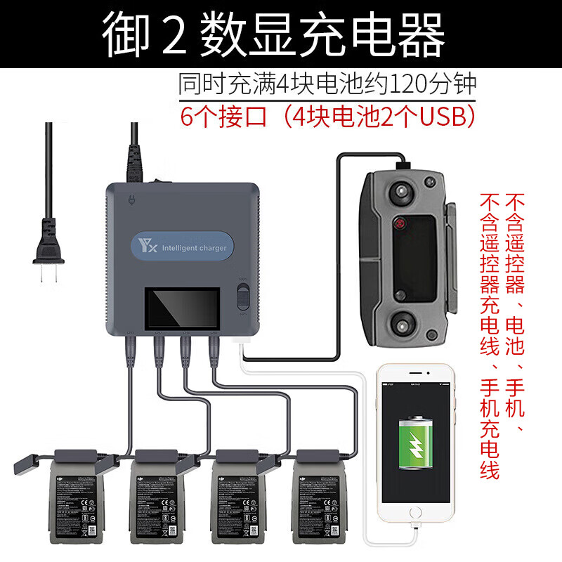 欧凯森适用DJI大疆御2充电器Mavic2专业版变焦版行业版数显充电管家车充 大疆御2数显充电器高性价比高么？