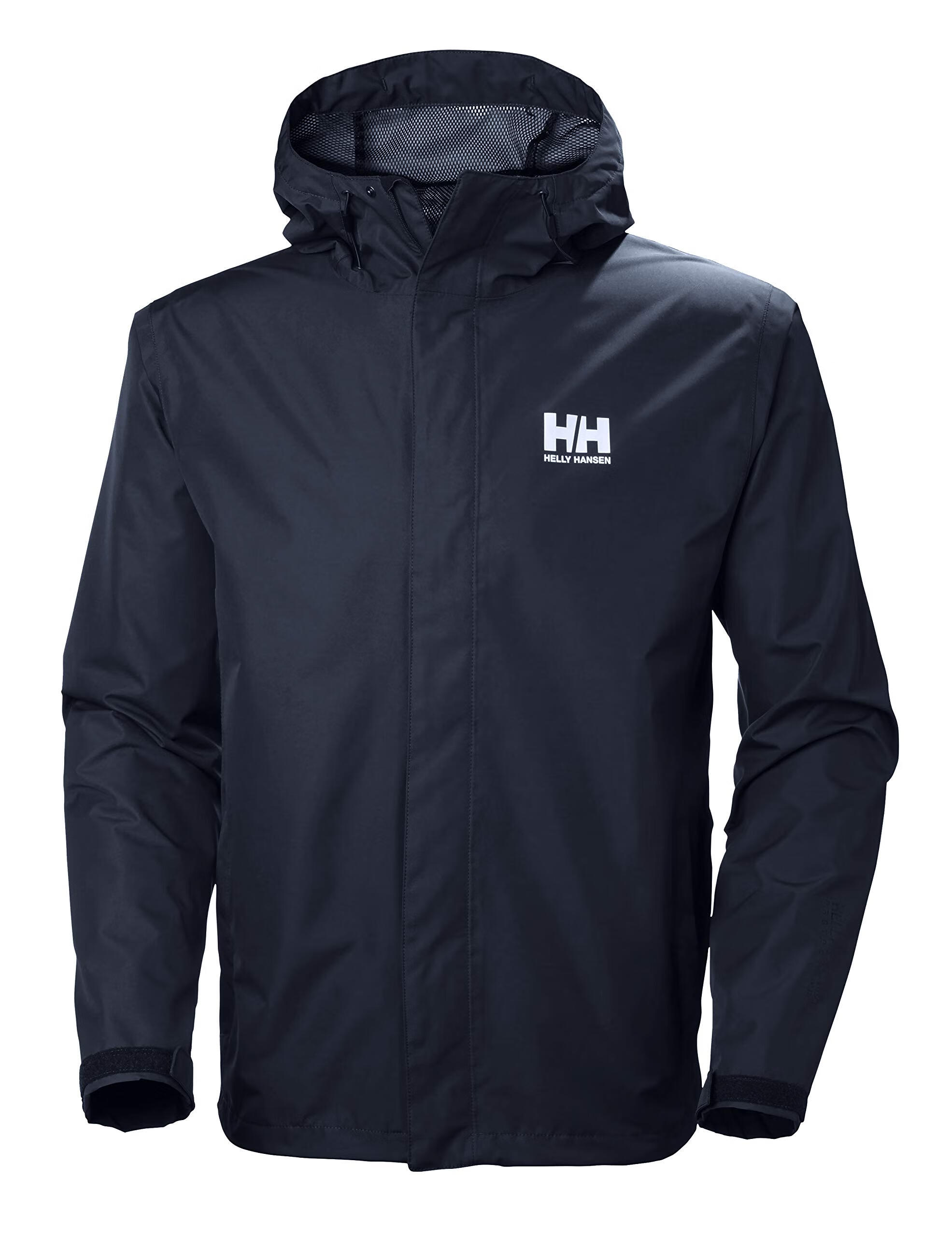 HELLY HANSEN, HH 男士户外防水夹克 透气轻便 四季通用 596 Navy Large