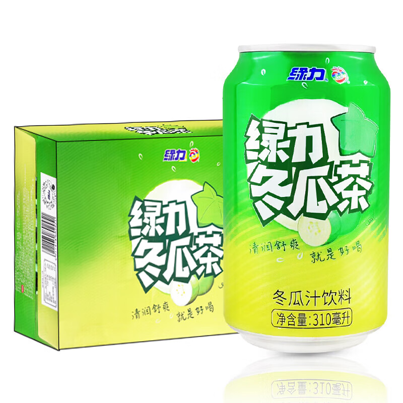 綠力冬瓜茶0脂肪冬瓜汁飲料 310ml*24罐 老牌綠力冬瓜味飲料整箱 【整箱】冬瓜茶310ml*24罐
