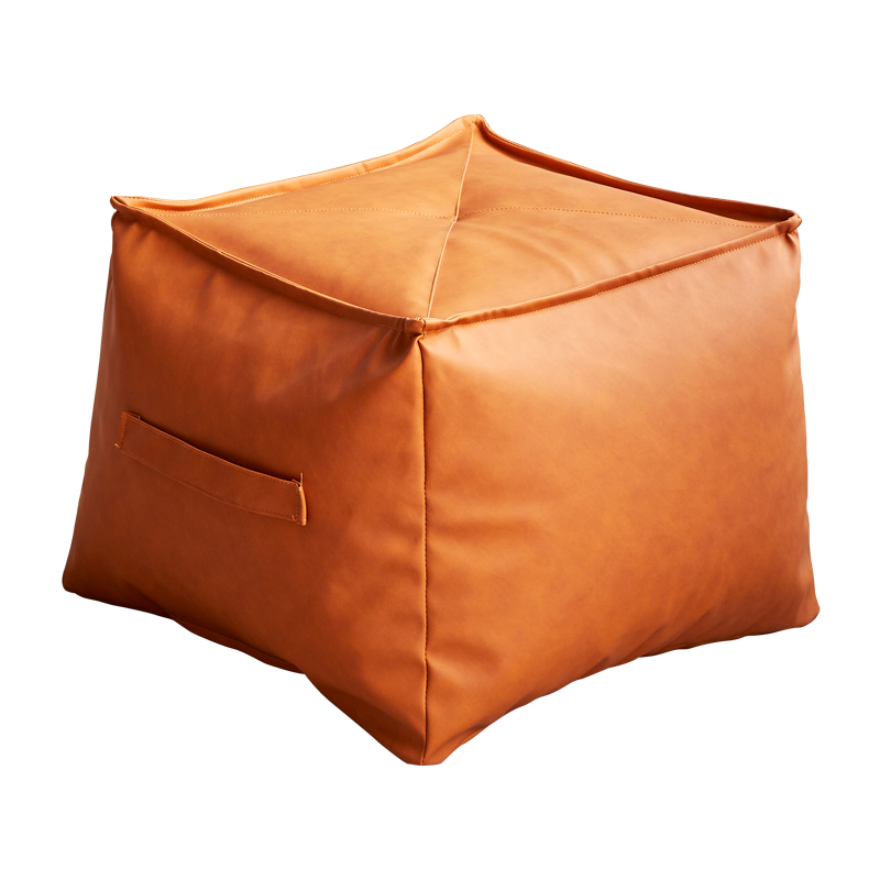 美丽印记沙发凳皮质地上坐垫日式家用小沙发客厅打坐垫懒人沙发客厅阅读坐墩 高款-纳帕-石墨灰【防水耐划无味】