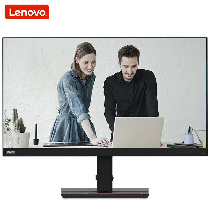 联想(thinkvision)超窄边框ips屏液晶电脑显示器 全高清商用办公家用
