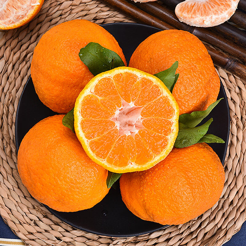 果迎鲜丑橘 新鲜水果 湖北丑橘 净果4.5斤 柑橘 桔子生鲜酸甜 70-80mm