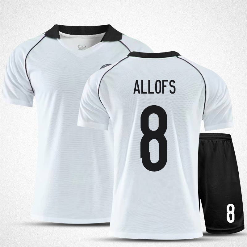 1980年德国队复古足球服球衣套装男8号阿洛夫斯欧洲杯复古足球衣定制