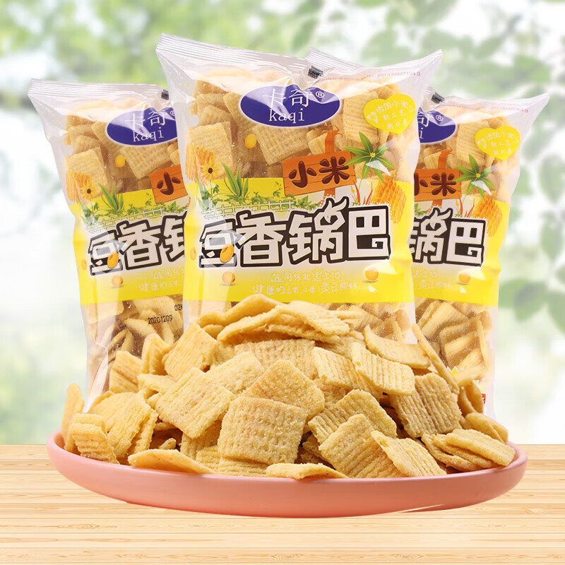 卡奇小米锅巴零食膨化食品 香甜味210g*3袋