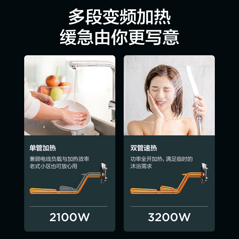 美的（Midea）80升电热水器 终生免换镁棒持久更耐用 安全零电洗一级节能 智能家电APP控制F8032-JA5(HE)