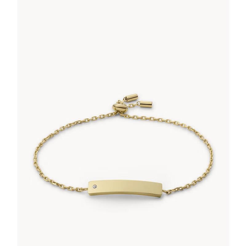 化石(fossil)女士手链 gold-tone 经典时尚潮流个性金色不锈钢链 默认