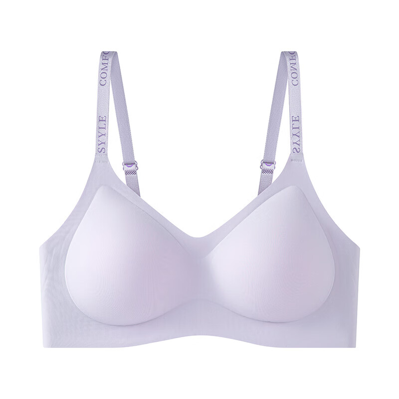 Glambody MAGIC NATURAL LINE反重力提拉内衣女无痕字母肩带小胸聚拢防下垂女士文胸套装682361 紫色单件 L (96—115斤-75AB)