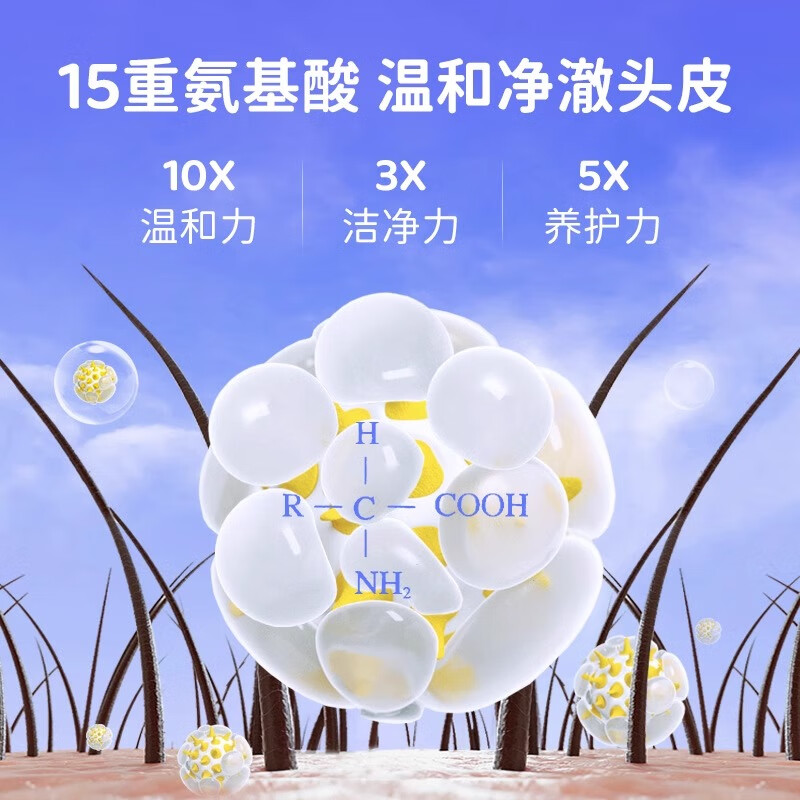 飞虎牌儿童氨基酸洗发水温和清洁不刺激柔顺护发蓬松洁净控油滋养头皮 【宝妈推荐】三瓶装(300ml*3)