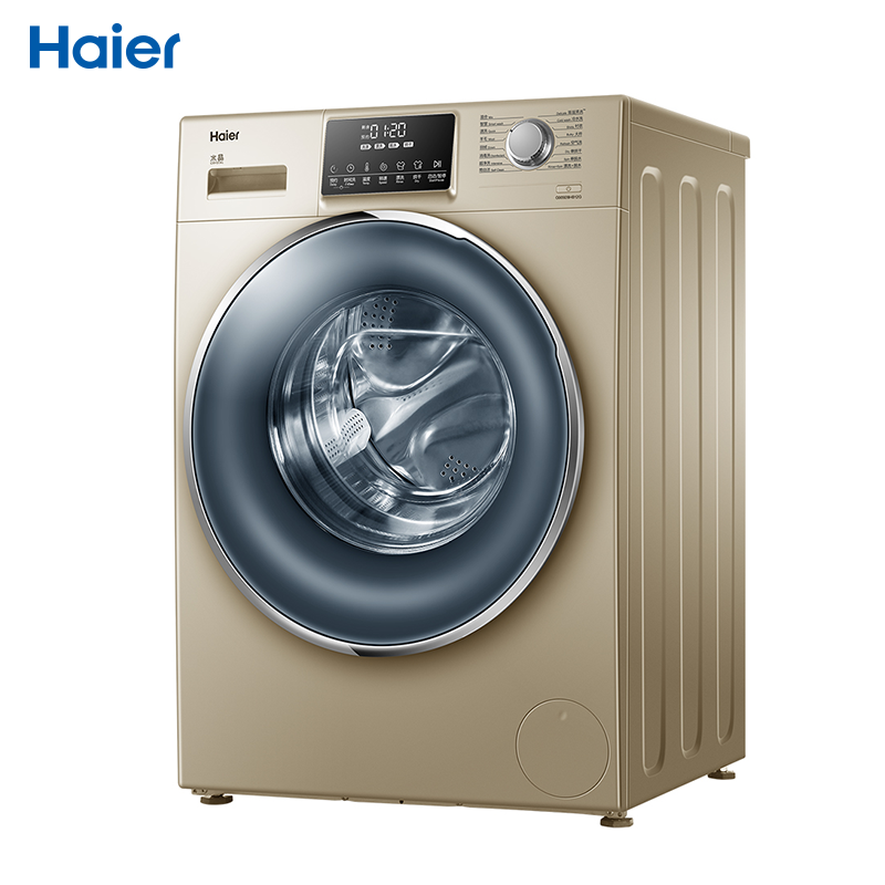 海尔滚筒洗衣机全自动直驱变频烘干一体机 空气洗 超薄机身紫水晶大筒径 洗烘一体