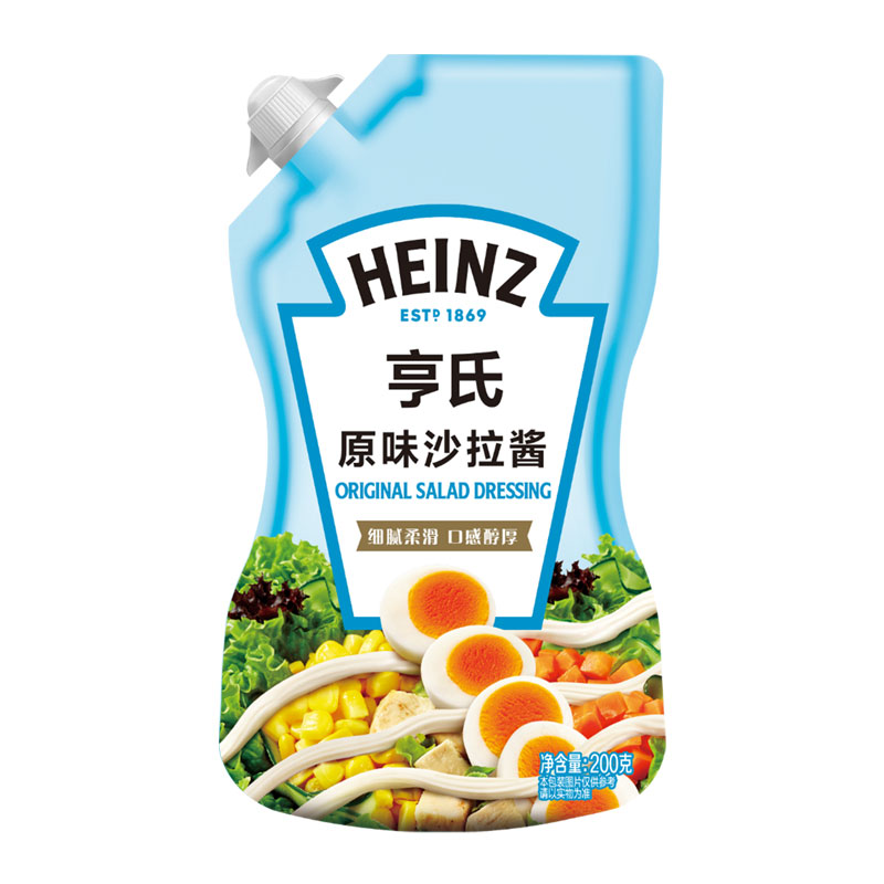 亨氏(heinz 沙拉酱 原味沙拉酱 蔬菜水果沙拉寿司酱 200g袋装