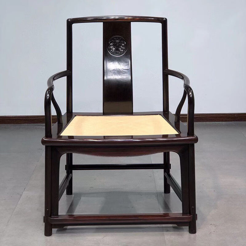 交趾黄檀)王世襄款藤面大扇南宫椅