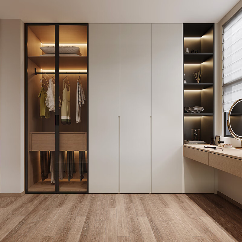 玛格衣柜定制整体卧室悬空衣柜网红衣帽间悬浮式一体组合家具 预付金