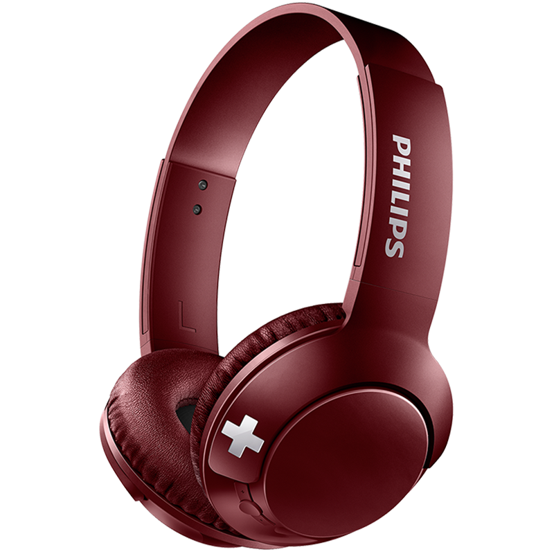 PHILIPS 飞利浦 SHB3075 耳罩式头戴式降噪蓝牙耳机 活力红