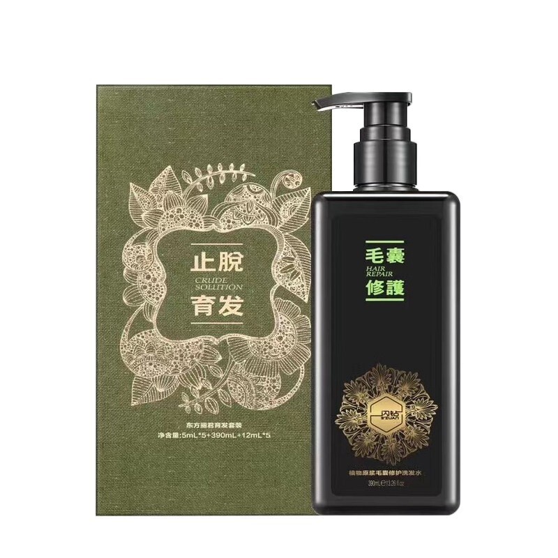 闪钻植禧坊防掉发植物原浆毛囊修护洗发水控油去屑东方丽君 防脱洗发水 390ml*1套
