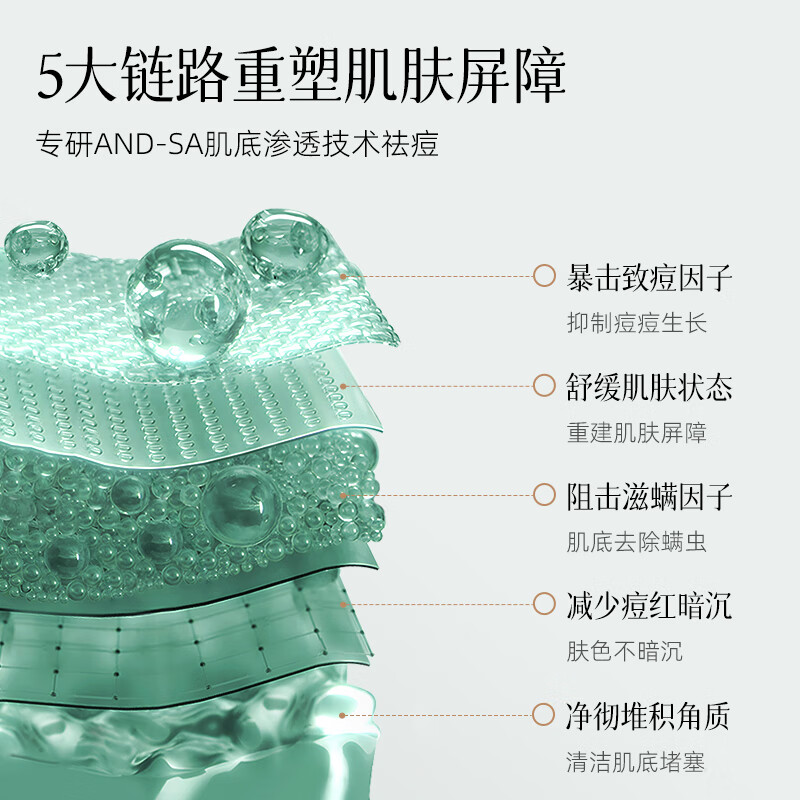 Andwarm进口洗面奶150g氨基酸美白除螨祛痘控油男女士去黑头缩毛孔洁面乳 【螨虫油痘克星】1瓶装