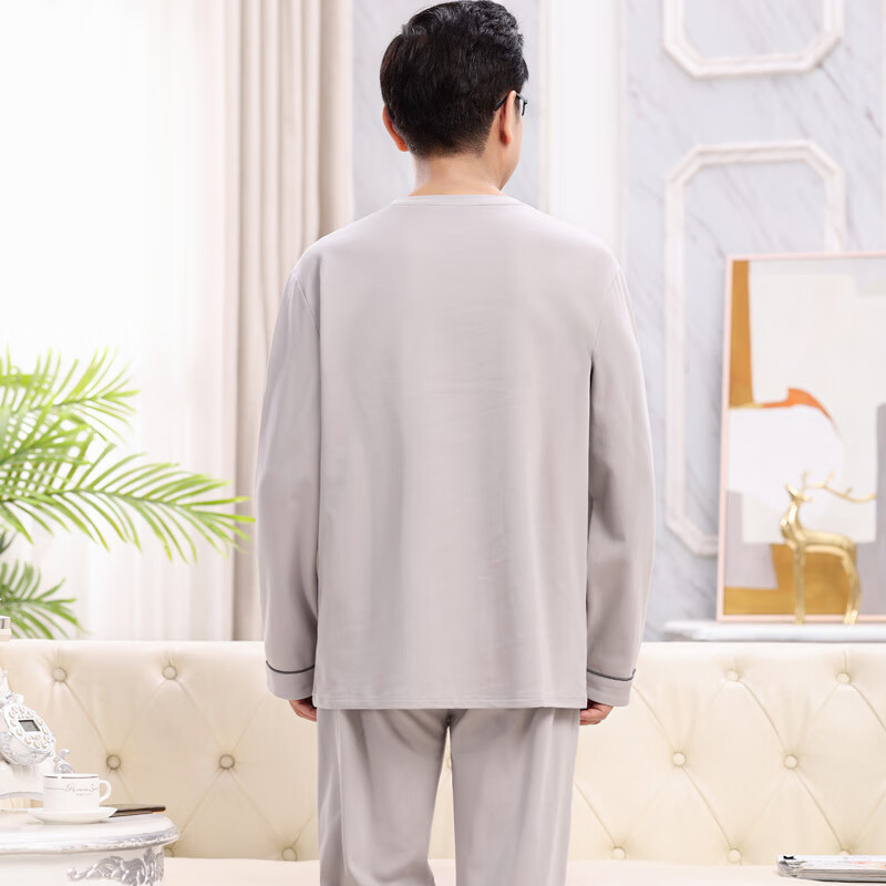 猫人爸爸装德绒  套头长袖加厚睡衣 260g 圆领设计 暖冬必备 可外穿 42M16001 L