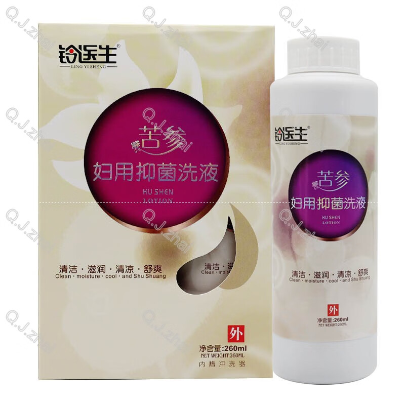 铃医生苦参妇用抑菌洗液铃医生洗液260毫升带冲洗 一瓶装