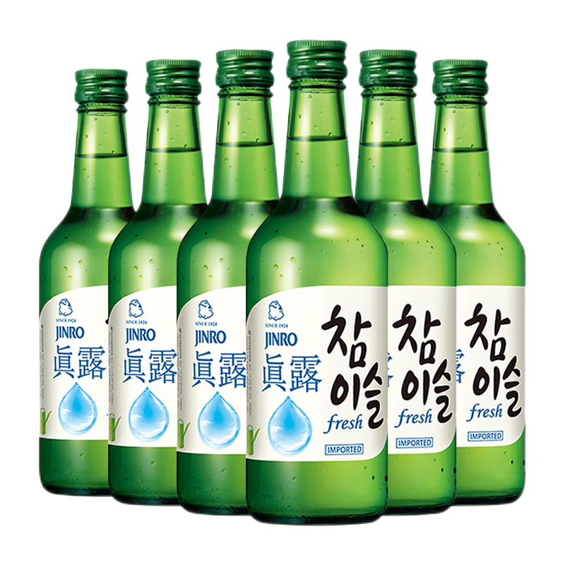 真露（JINRO） 韓國進口 利口配制酒 女士水果酒 微醺低度果 真露竹炭20.1度360ml*20瓶