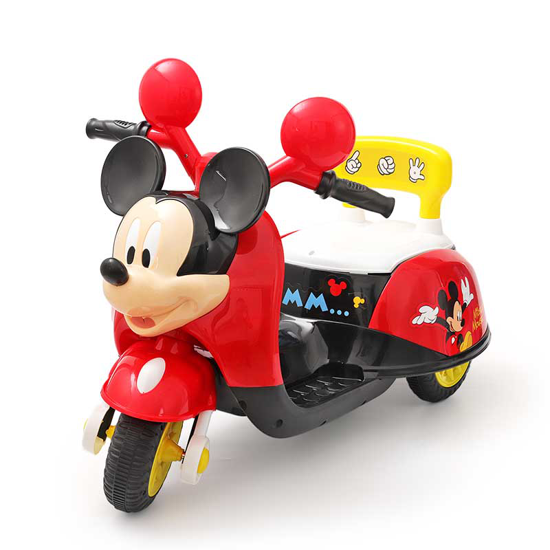 鹰豪儿童电动摩托三轮车小孩玩具男孩女宝宝电瓶童车可坐人充电 米奇款
