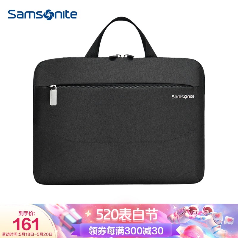 新秀丽（Samsonite）手提斜跨电脑包 16英寸MacBook苹果笔记本 15.6英寸游戏本 BP5*09101 黑色
