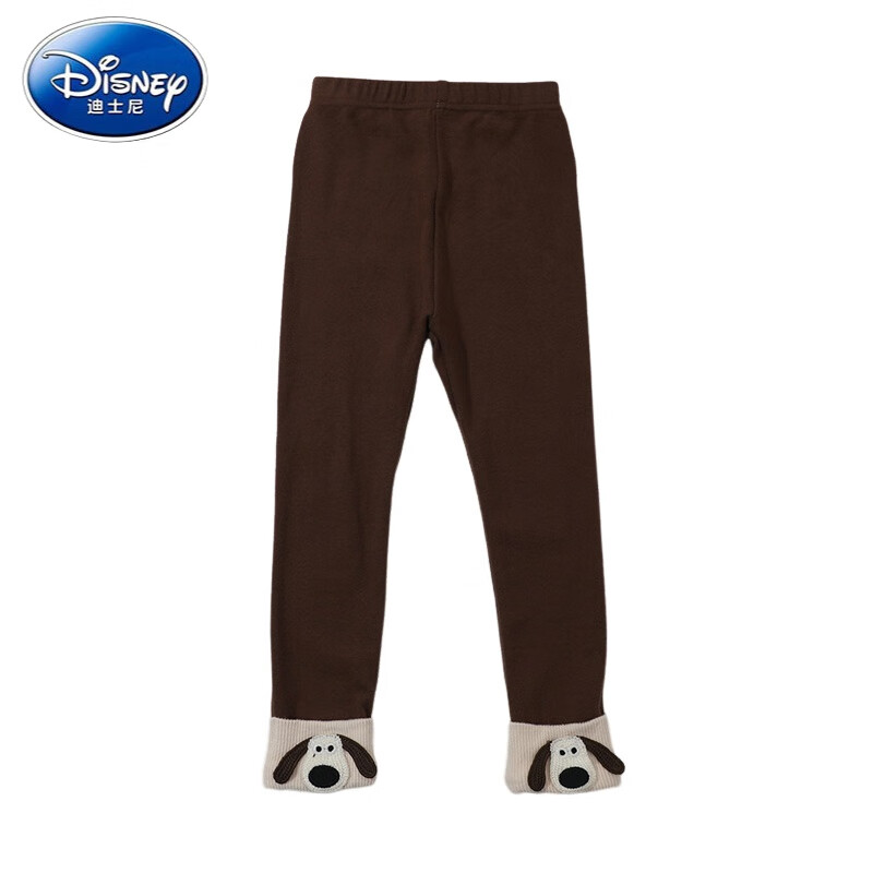 迪士尼（Disney）女童薄款打底裤秋季2024新款儿童春秋长裤女宝宝秋装修身弹力裤子 灰色 90cm