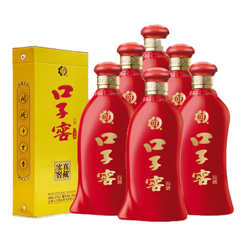 口子窖 六年型 兼香型 白酒 41度 450ml*6瓶 整箱装