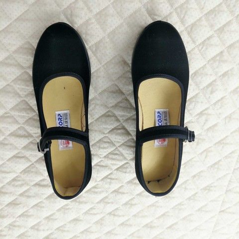 恺吉锐国途老北京布鞋黑平绒女鞋一带礼仪鞋方口鞋酒店鞋工作鞋 黑色