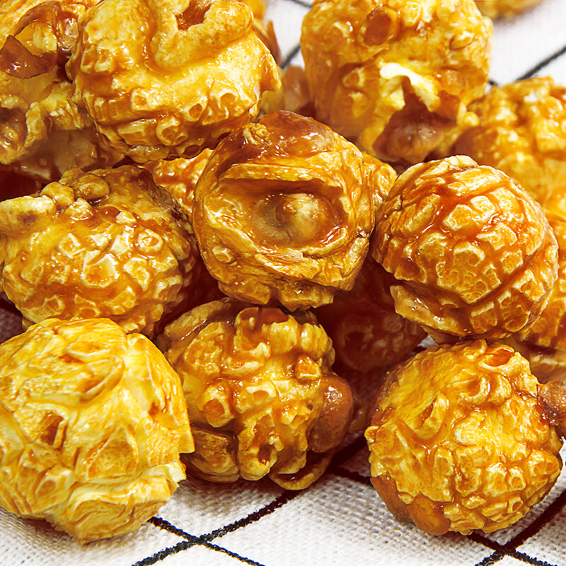 虎钢馋奶油焦糖味爆米花250gx2球形美式爆米花办公室零食小吃 奶油味