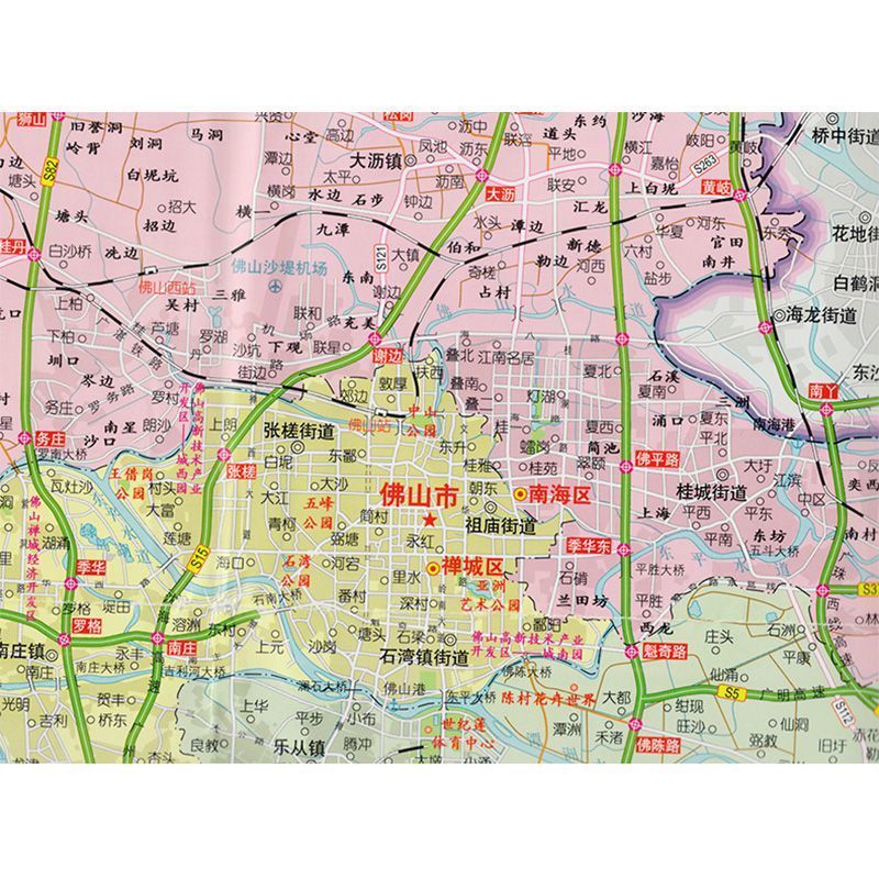 2020新版佛山市地图 佛山交通旅游地图 佛山市中心城区地图