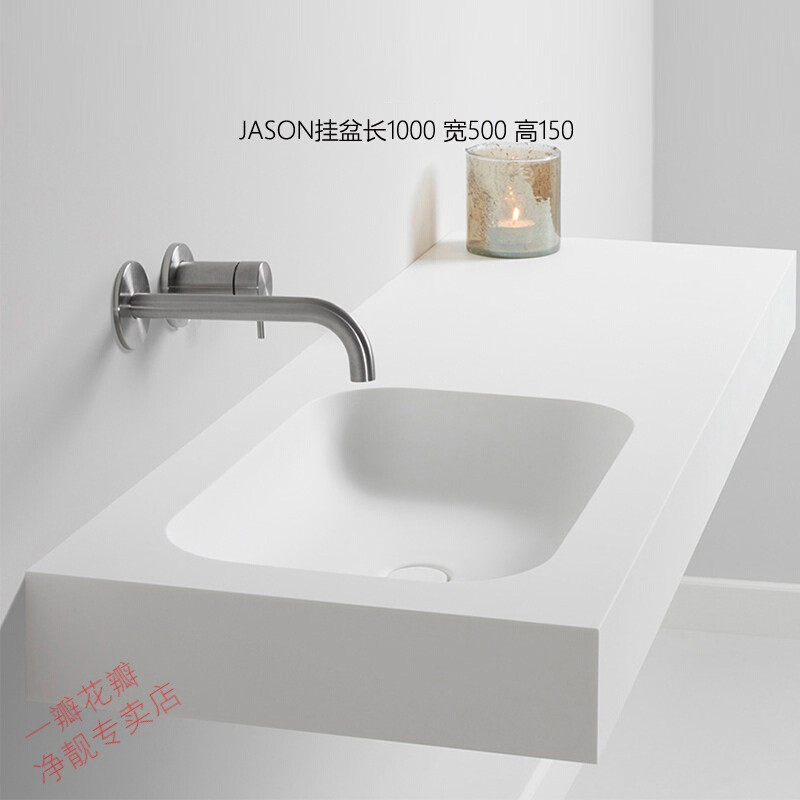 圆形浴室柜 圆形人造石一体盆双盆挂墙式洗脸盆洗手台洗手池台下盆