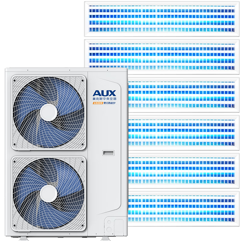 奥克斯（AUX）中央空调一拖六风管机空调大6匹家用多联机全直流变频一级能效包安装嵌入式空调DLR-160W/DCJ2S-JM