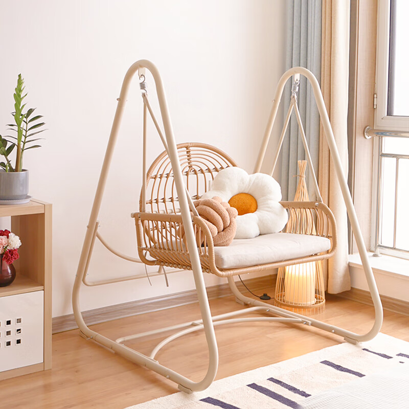 动蚁摇篮吊椅室内秋千家用单人阳台椅卧室少女网红双人休闲吊篮 经典
