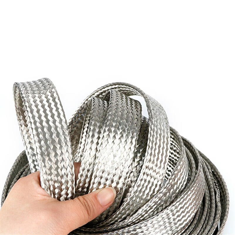 防波套管2MM-28MM镀锡铜编织带屏蔽网金属导电带 穿线蛇皮网套 10MM 每米单价