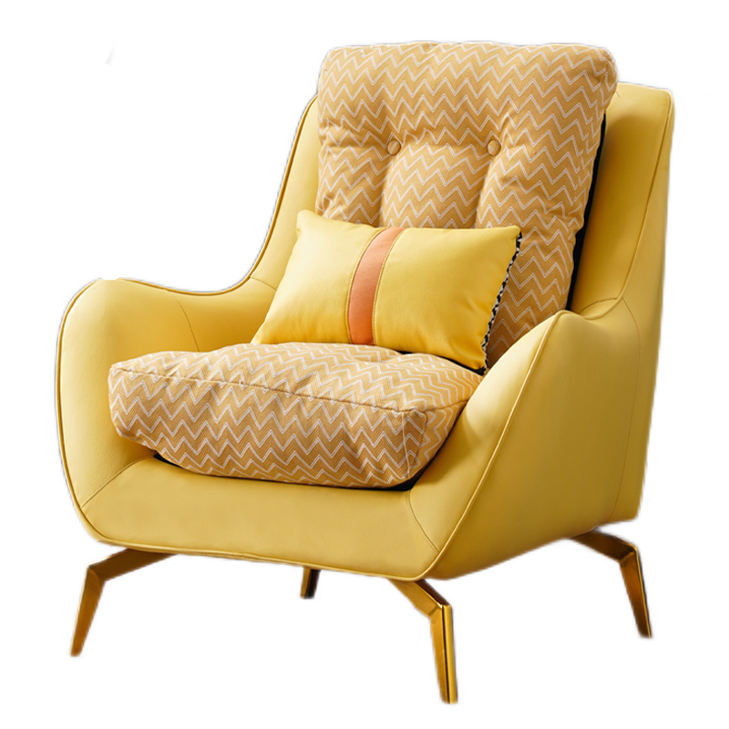 牧席 北欧单人沙发客厅小户型轻奢现代简约休闲阳台组合懒人沙发老虎椅 2椅1茶几组合【颜色序号备注】