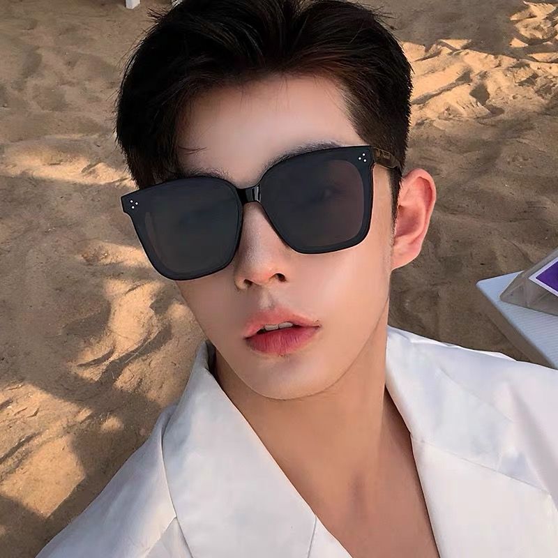 咖德诺墨镜男ins韩版潮流潮太阳镜男抖音网红蹦迪男士眼镜酷黑框镜袋