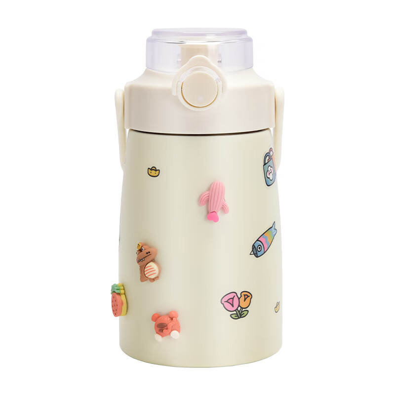 lattliv Lattliv 弹盖大肚吸管保温杯700ml 白色