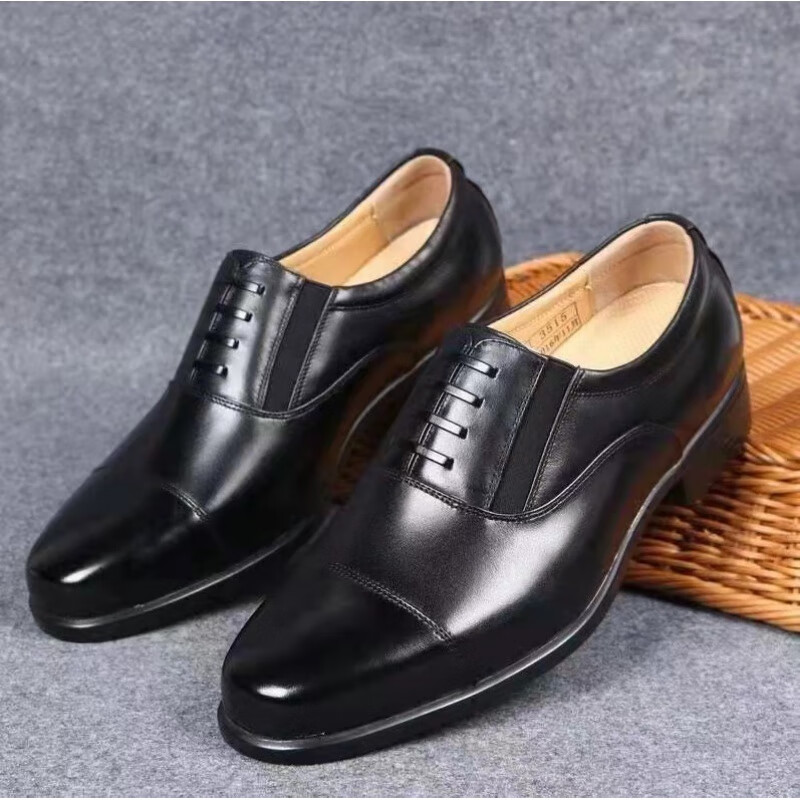 金猴07b常服春秋季男式商务正装皮鞋常服休闲皮鞋 纯皮三接头 38